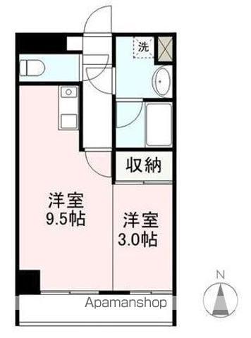 アディオ21(1LDK/4階)の間取り写真