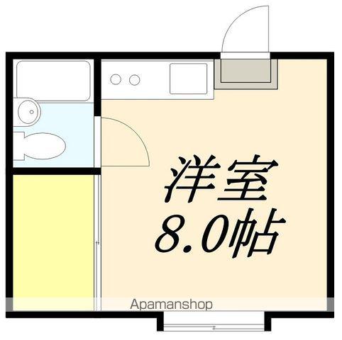 ヴァンベール亀田(ワンルーム/2階)の間取り写真