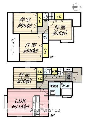 根岸線 本郷台駅 徒歩16分 2階建 築20年(4LDK)の間取り写真