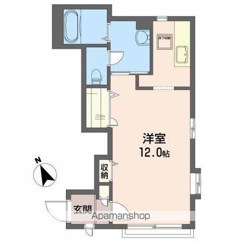 ディアスパルモ西多賀(ワンルーム/1階)の間取り写真