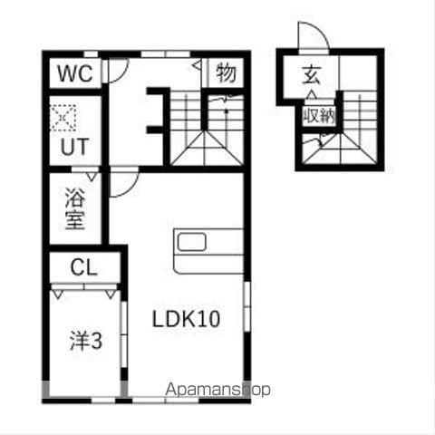 グラージアス(1LDK/2階)の間取り写真
