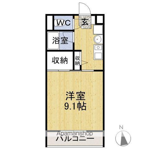 サン・ティアラNO.1(1K/2階)の間取り写真