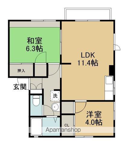 ビレッジ(2LDK/2階)の間取り写真