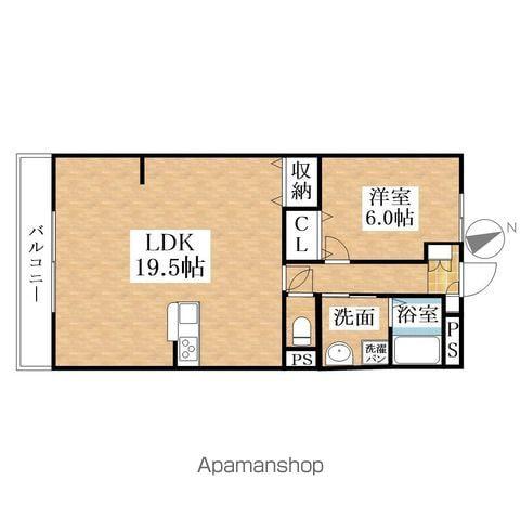 花戸マンション(1LDK/1階)の間取り写真