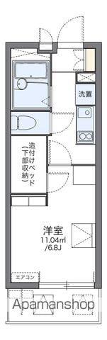 レオパレスARCADIA B(1K/3階)の間取り写真