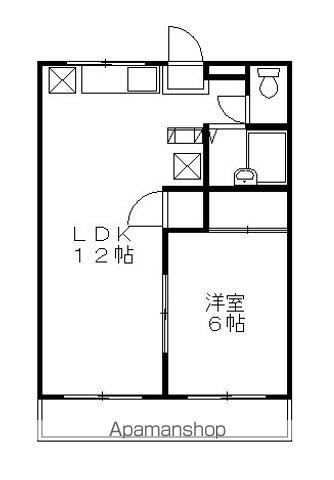 ラビットハウス睦(1LDK/1階)の間取り写真