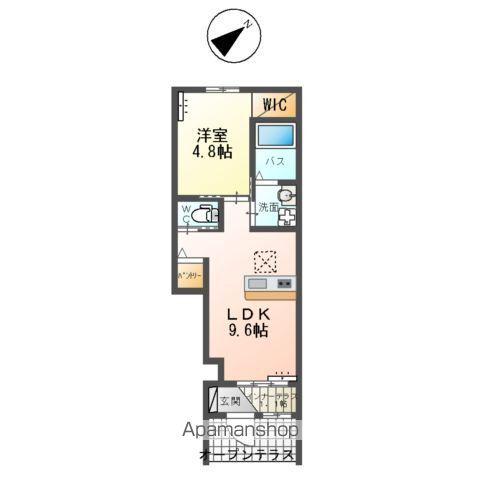 ネオ・プレミアム B棟(1LDK/1階)の間取り写真