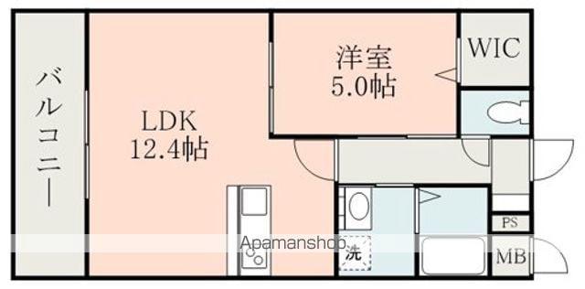 レオサークル菊陽(1LDK/4階)の間取り写真