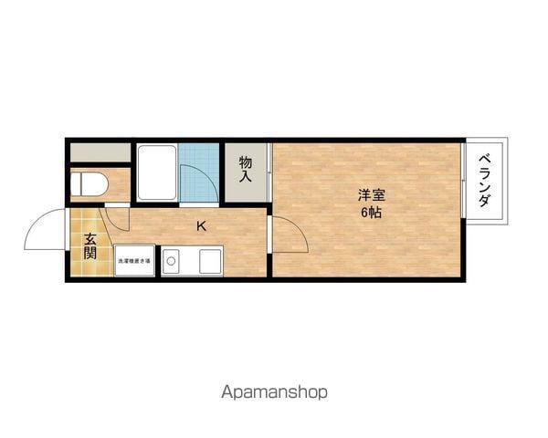 MAISON DE ゆり(1K/1階)の間取り写真