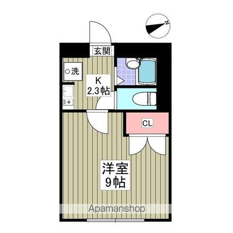 シャルマンA(1K/1階)の間取り写真