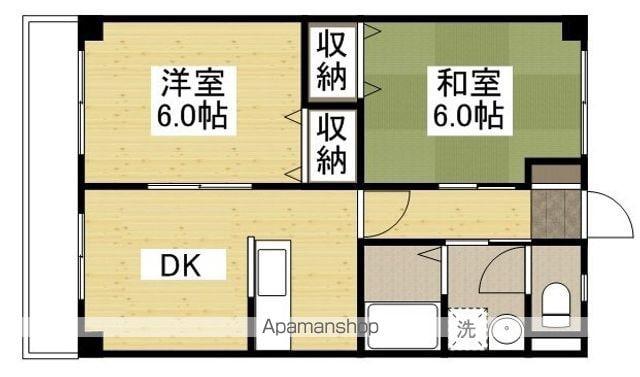 マスカット鳥羽(2DK/3階)の間取り写真