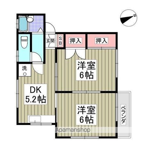 エミネントハイツ(2DK/2階)の間取り写真