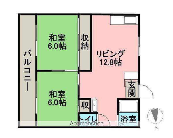 マルホマンション(2DK/3階)の間取り写真