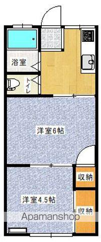 シャトルチバ(2K/1階)の間取り写真