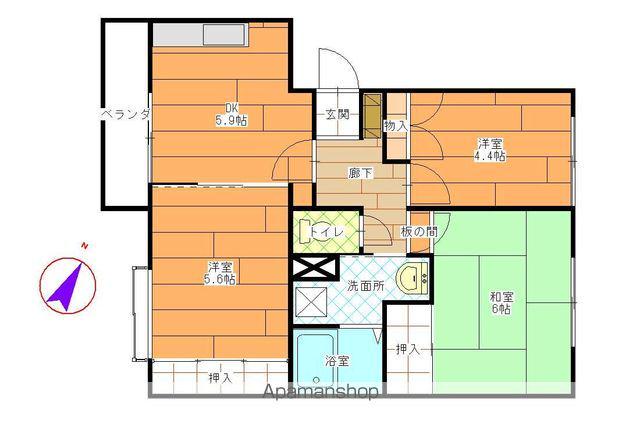 シャトーグレイス(3DK/2階)の間取り写真
