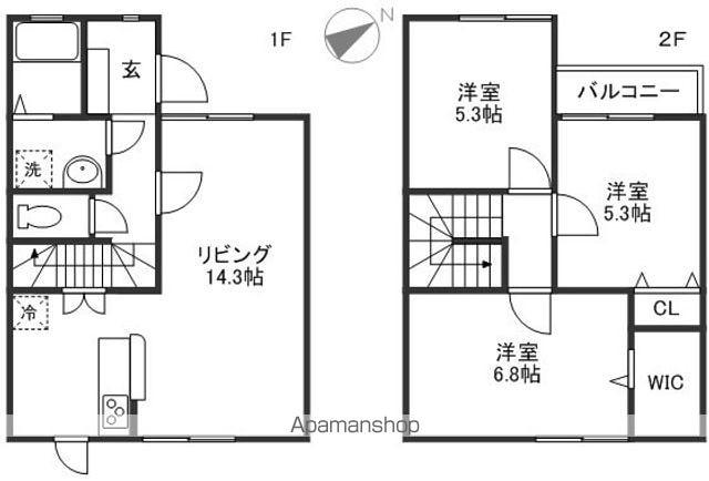 東海道本線 守山駅(滋賀) 徒歩6分 2階建 築16年(3LDK)の間取り写真