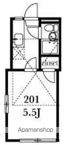 マ・シャンブル(1K/2階)の間取り写真