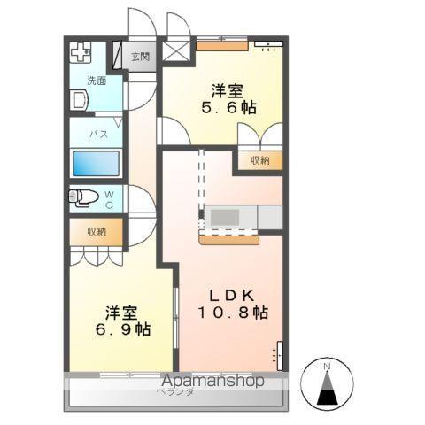トゥインクルⅠ(2LDK/2階)の間取り写真