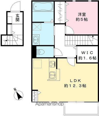 ユアメゾン則武(1LDK/2階)の間取り写真