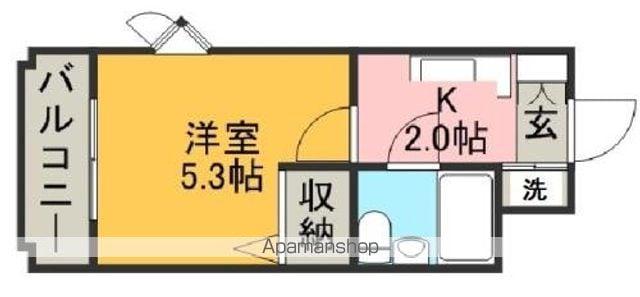 メゾン・ド・青山(1K/2階)の間取り写真