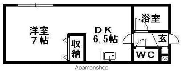 メゾンメモワール(1LDK/2階)の間取り写真