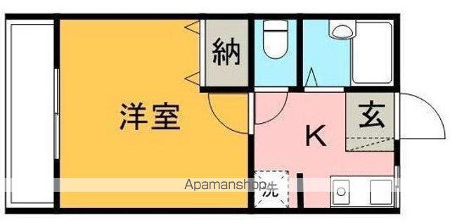 イトーピアⅡ(1K/2階)の間取り写真