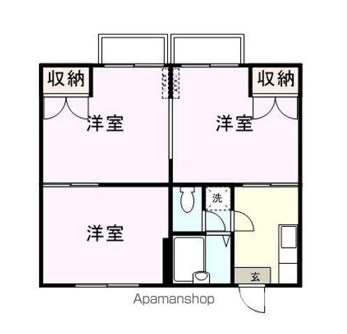 西原ハイツⅢ(3K/1階)の間取り写真