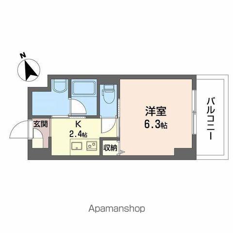 ウェルホームズ住吉大社(1K/2階)の間取り写真