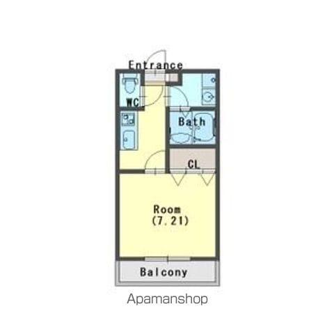 ジーメゾン新狭山サウス(1K/1階)の間取り写真