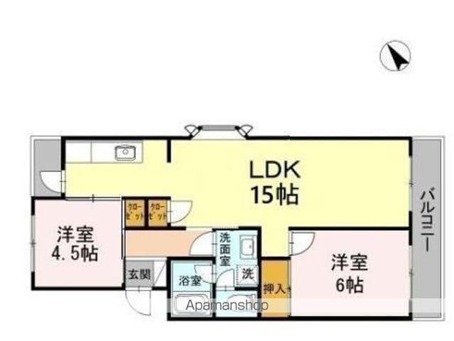 プレジデントタカヤ(2LDK/3階)の間取り写真