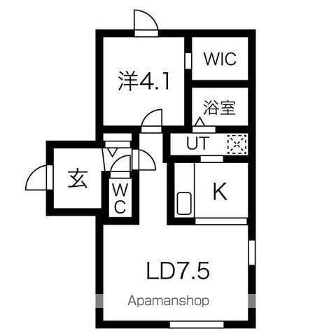 HEIMAT TOYOHIRA(1DK/4階)の間取り写真