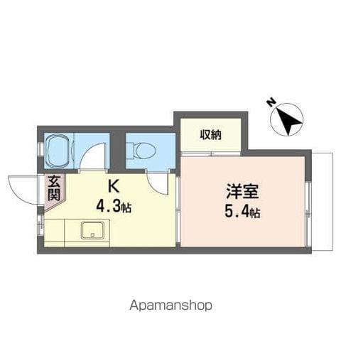 コーポ藤(1K/1階)の間取り写真