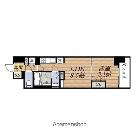 シティカレント SHIN-OSAKA(1LDK/12階)の間取り写真