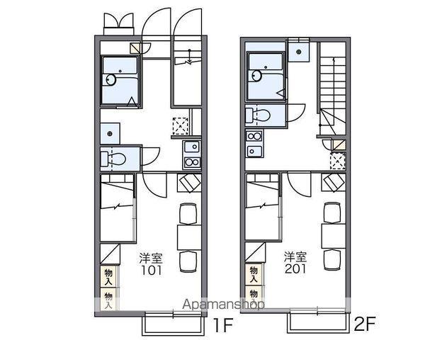 レオパレスルミエール さくら(1K/1階)の間取り写真