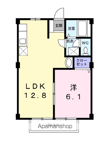 メゾン・ラ・ボヌールⅥ(1LDK/1階)の間取り写真