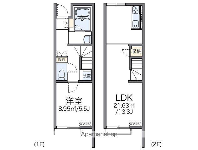 レオネクストスマイル横浜(1LDK/1階)の間取り写真