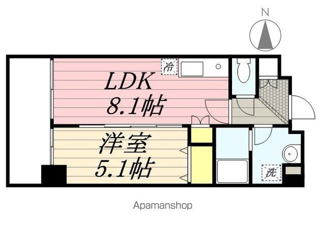 愛宕ガーデンリュクス(1LDK/2階)の間取り写真