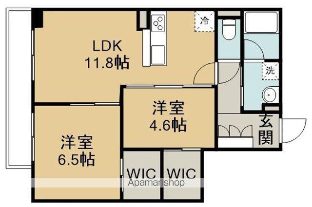 リアン・シャテーニュ(2LDK/1階)の間取り写真