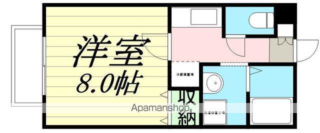 パセオSK(1K/2階)の間取り写真