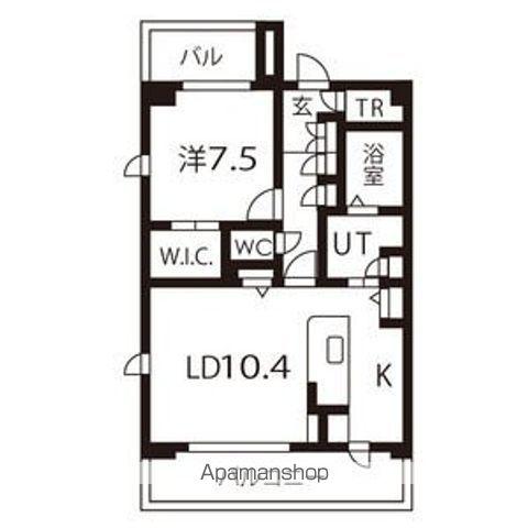 エルーデメイファ(1LDK/4階)の間取り写真