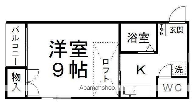 スワンクレストⅠ(1K/1階)の間取り写真