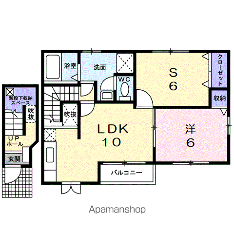 ベルアラモ(1SLDK/2階)の間取り写真