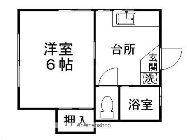 メイ・トランス(1K/2階)の間取り写真