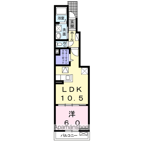 ポワール・メゾンT(1LDK/1階)の間取り写真