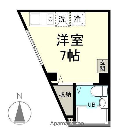 プレミアージュ(ワンルーム/3階)の間取り写真