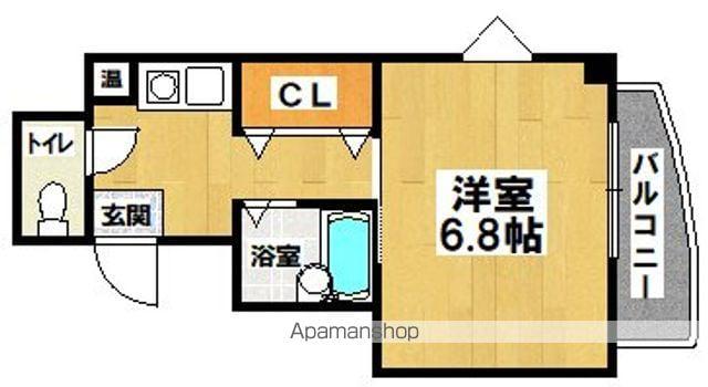 カルムⅣ(1K/3階)の間取り写真