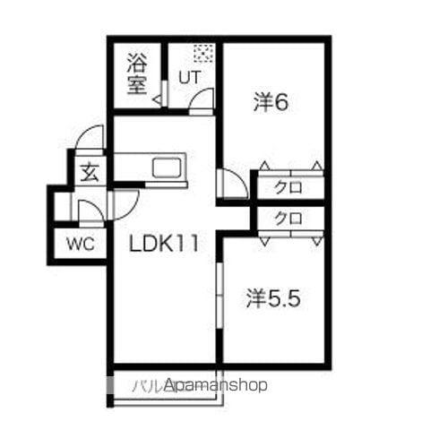 QUALITE(2LDK/3階)の間取り写真