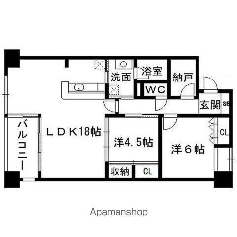 ファミールサイセイⅢ(2LDK/2階)の間取り写真