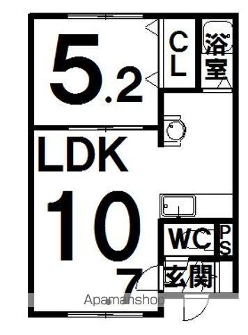 メゾンダイトⅢ(1LDK/2階)の間取り写真