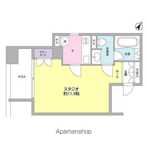 コンフォリア南青山(ワンルーム/4階)の間取り写真
